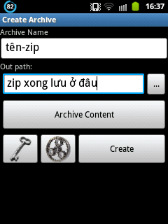 ung dung nen zip cho android